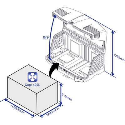 kuljetusboksi TowBox V3 musta