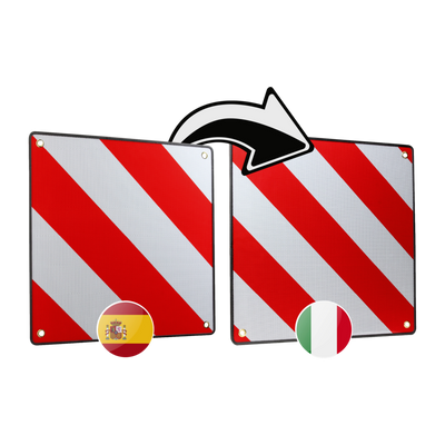 Varoitustaulu Espanjaan ja Italiaan